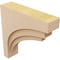 Ekena Millwork 3"W x 12"D x 12"H Thin Rockford Rough Cedar Woodgrain TimberThane Corbel, Primed Tan CORUR03X12X12ROCRCPR - alternate 6
